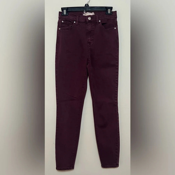 Altar’d State wine colored high rise jeggings skinny jeans. Size 27/5 A2 - Picture 1 of 10